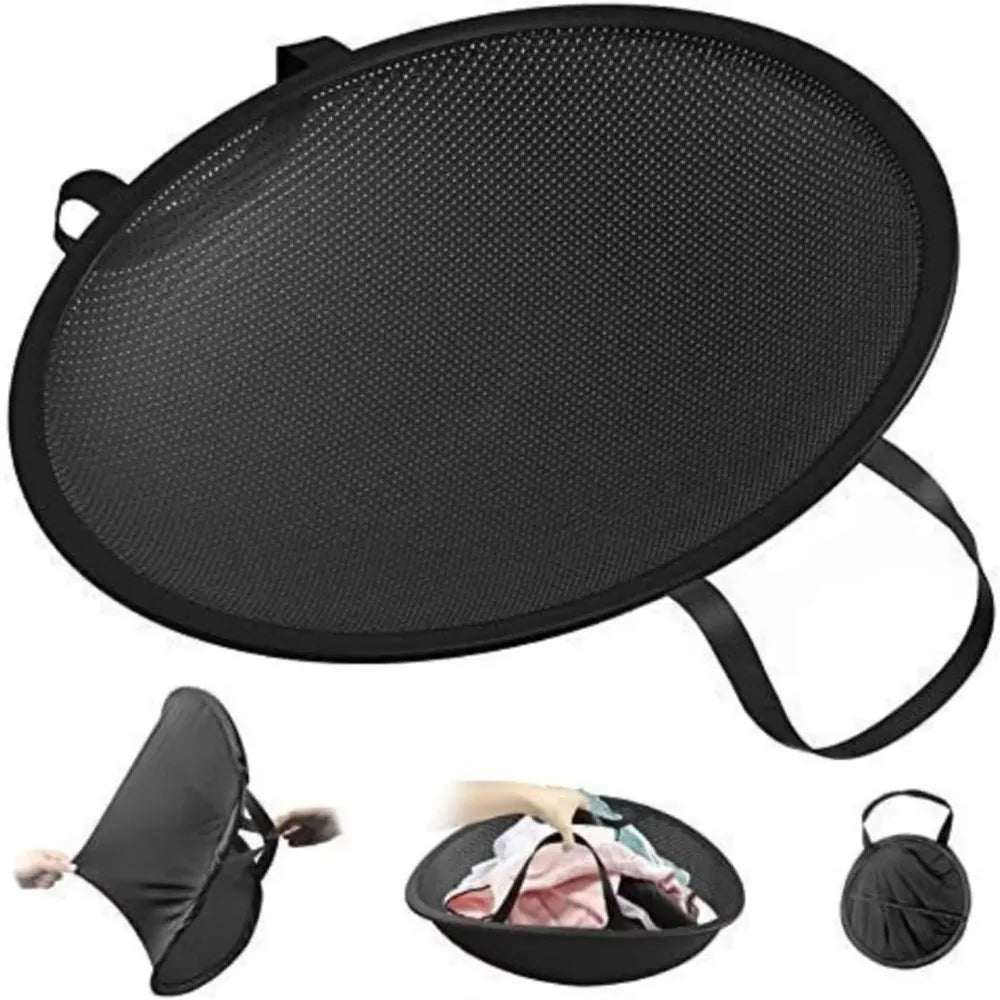 Platzsparender flexibler zusammenklappbarer Wäschekorb mit Griffen Polyester