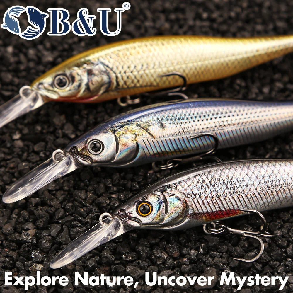 Langsam schwimmender Minnow Angelköder Explorers Shad für Hecht Barsch