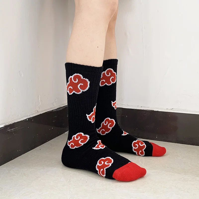 Elastische Anime Sport Socken Unisex Cartoon Motiv für Alltag und Freizeit