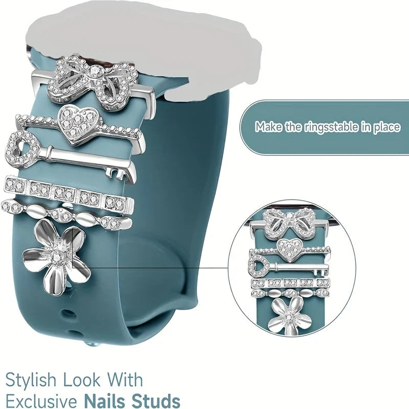 Trendige, skurrile, herzförmige, dekorative Uhrenarmbandschnallen mit Schlüsselmotiv und dekorative Schlaufen im Cartoon-Stil für einen modischen Handgelenk-Akzent-Yabubest - Home & More