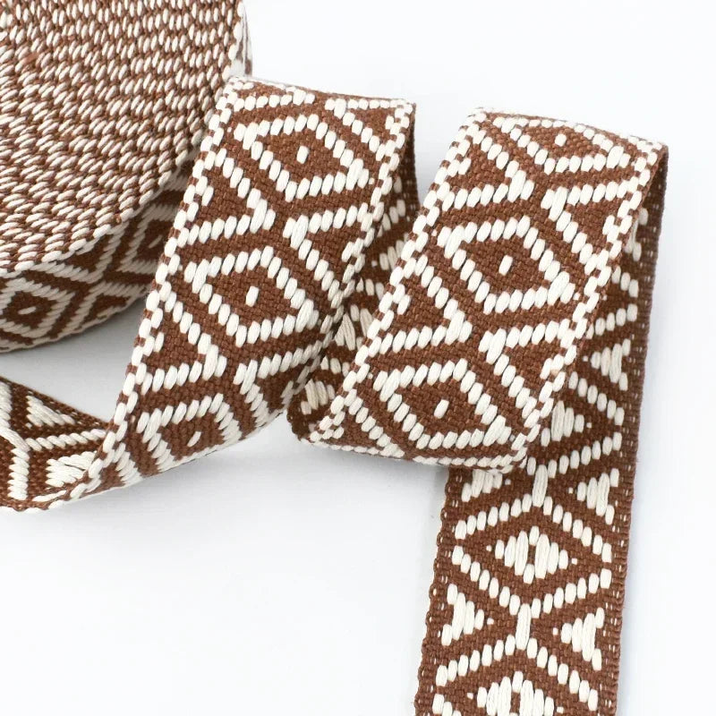 Robustes 38mm Gurtband Jacquard Polyester Baumwolle für Taschen und DIY