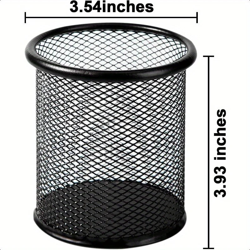 Metall Mesh Stifthalter mit rutschfester Basis für Büroschreibtisch