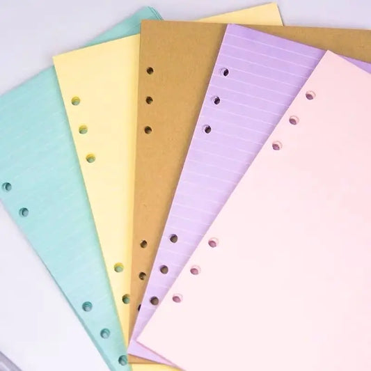Transparentes Notizbuch mit losen Blättern in A7, A6 - A5 Größen