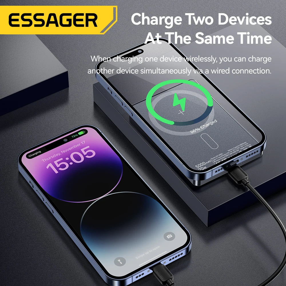 Dünne Magnetische Kabellose Powerbank 5000mAh 20W Schnellladung