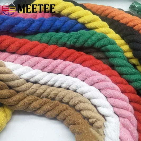 Buntes Baumwollseil 5 8 10 12 20 mm 5 m Makramee Kordel Nähzubehör