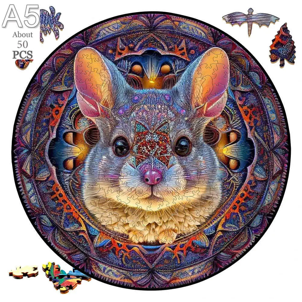 Fesselndes 3D Holzpuzzle Tier für Erwachsene und Kinder