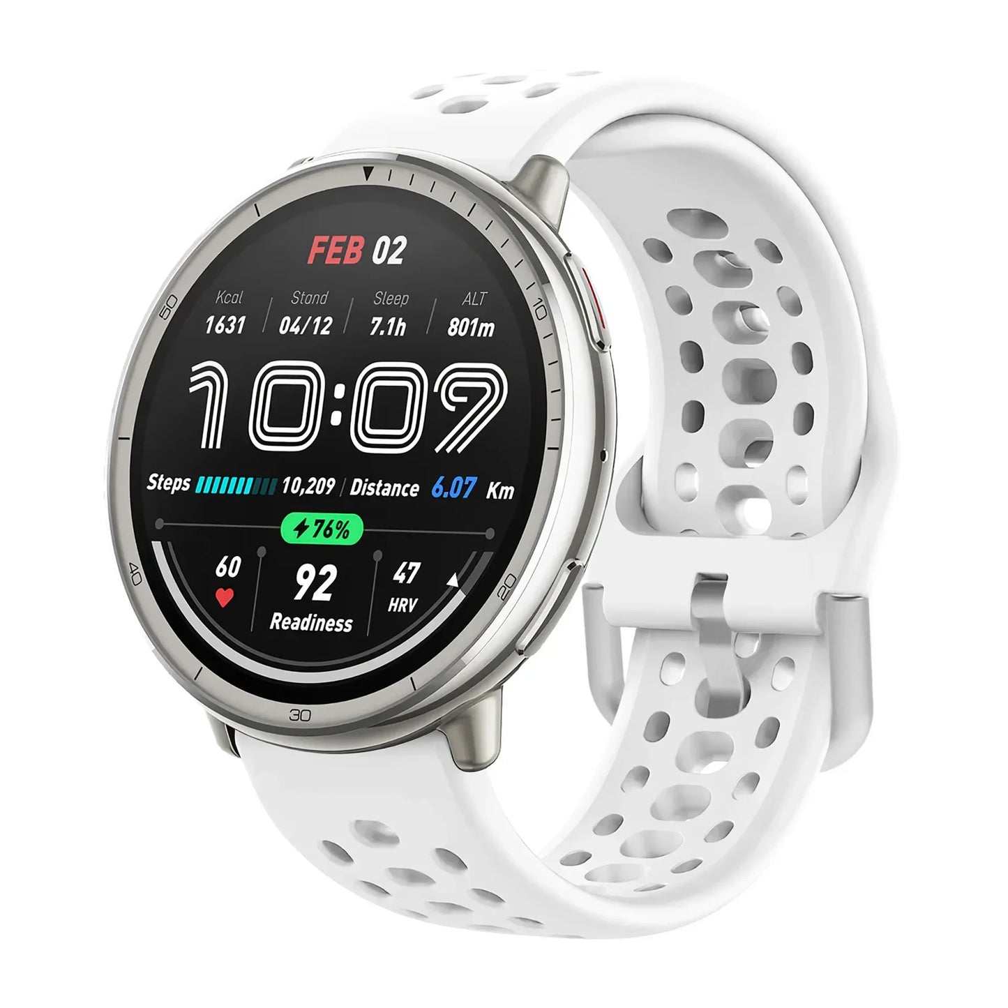 20 mm atmungsaktives Silikon-Uhrenarmband für Sport - Alltag