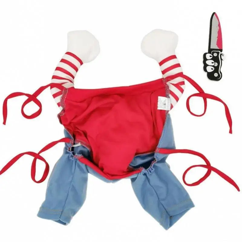 Lustiger Hundeoverall Haustierkostüm Sweatshirt Set für Halloween Party