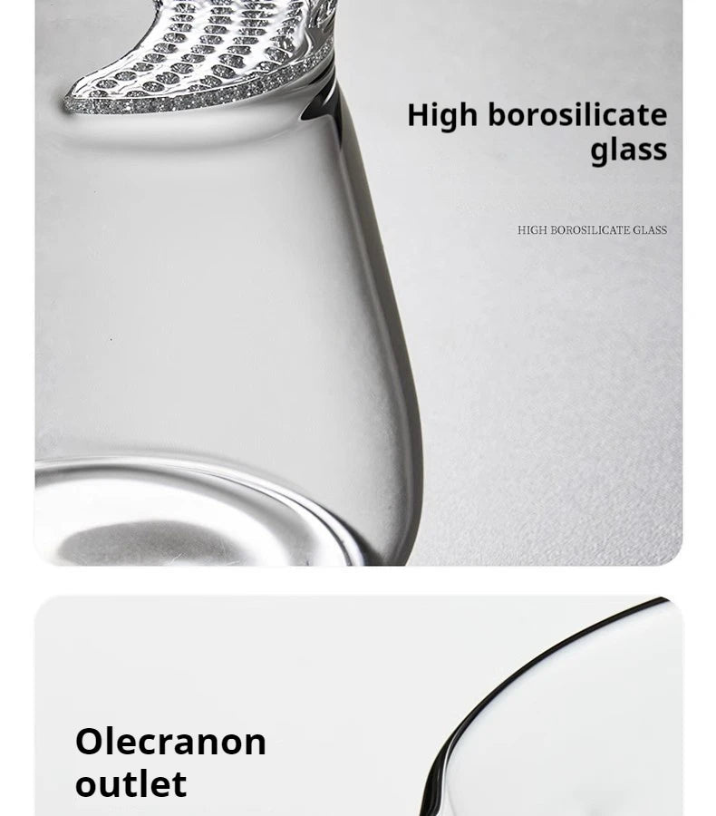 GIANXI Glas Teekanne mit Halbmond Filter und Keramik Heizung