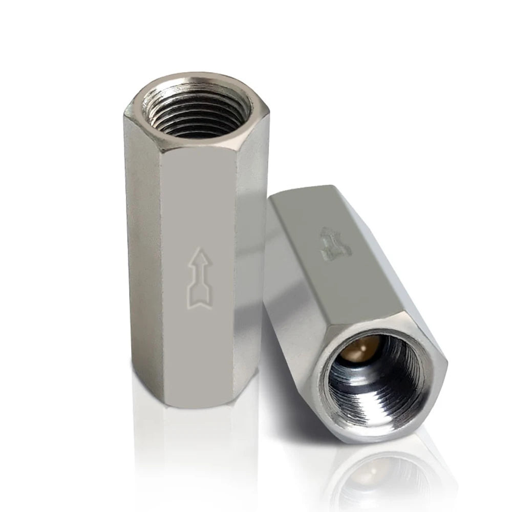 Pneumatisches Rückschlagventil Messing mit BSP Innengewinde 1 8 bis 3 4