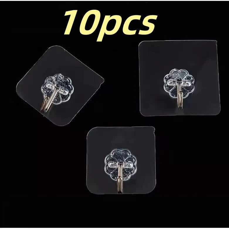 Starke Selbstklebende Transparente Haken für Küche Bad und Tür