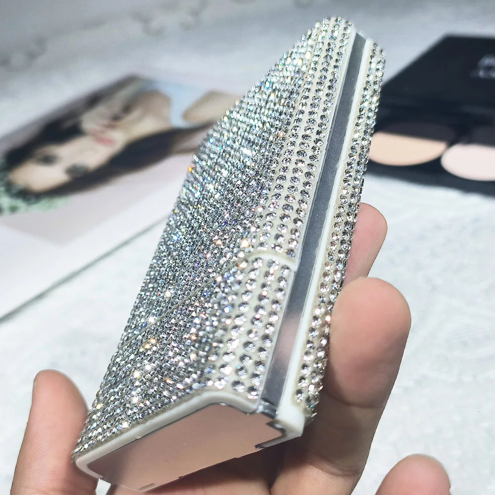 Elegantes personalisiertes Damen Zigarettenetui mit Diamantbesatz