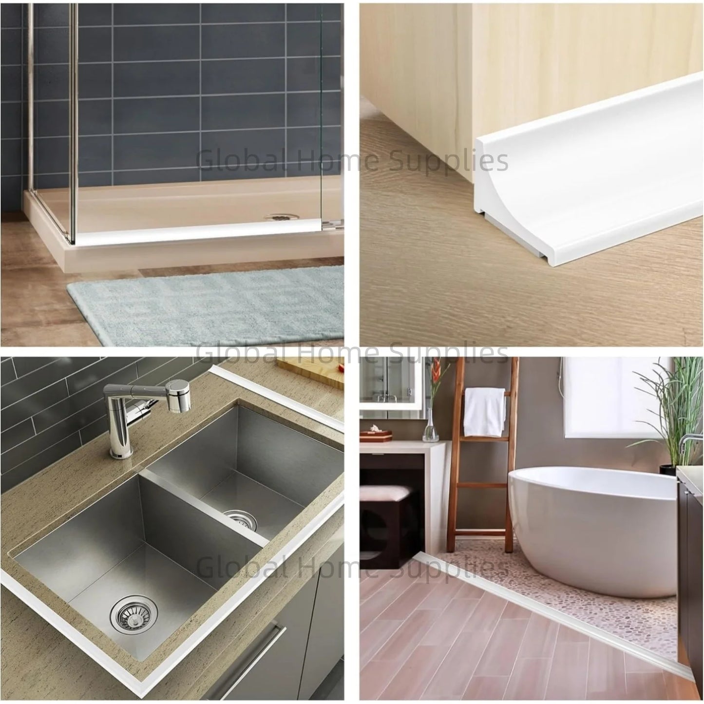 Selbstklebender Silikon Wasser Stopper für Dusche und Küche