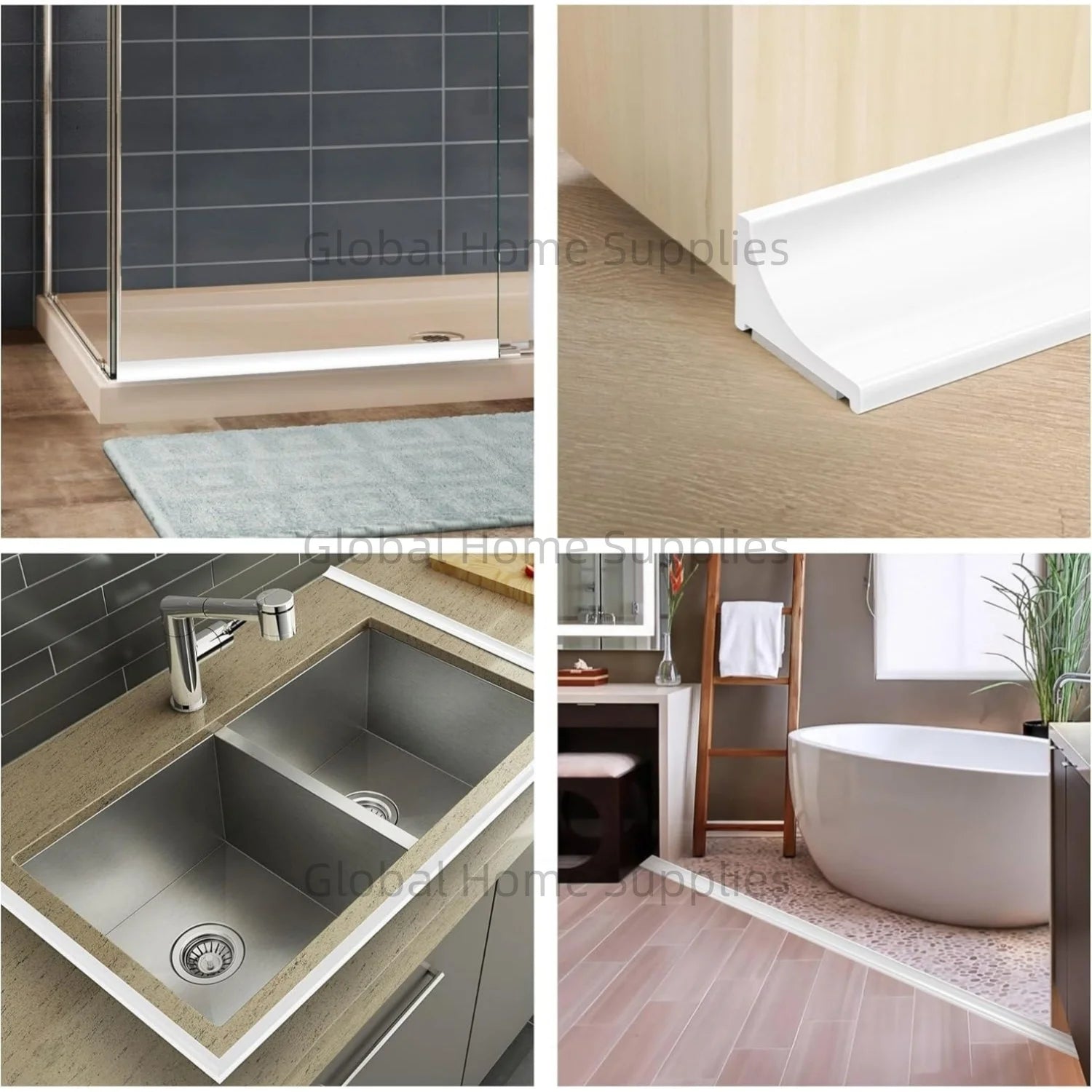 Selbstklebender Silikon Wasser Stopper für Dusche und Küche