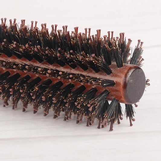 Natürlicher Wildschwein Borsten Haarpinsel mit Holzgriff für Styling und Volumen