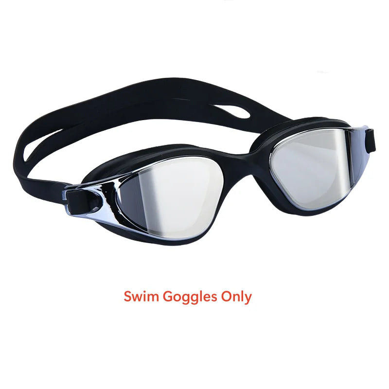 Professionelle Schwimmbrille mit Silikonrahmen und UV-Schutz für Erwachsene