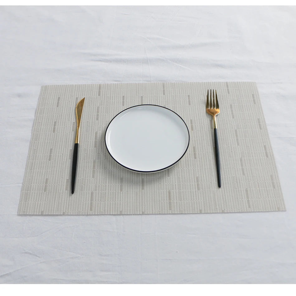 Robuste Tischsets mit Bambusmuster rutschfest und leicht zu reinigen