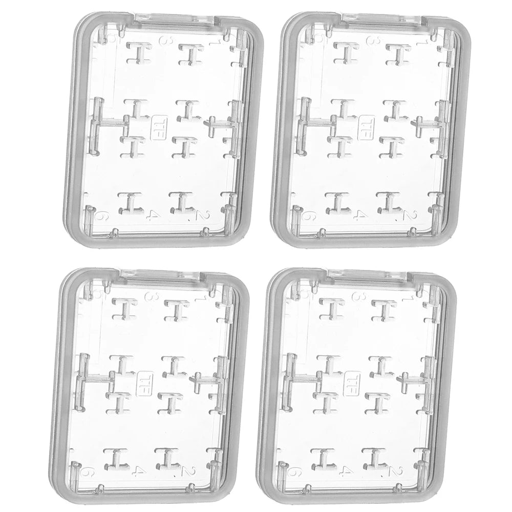 8-in-1 Transparente SD TF MS Kartenbox für sicheren Schutz und Ordnung