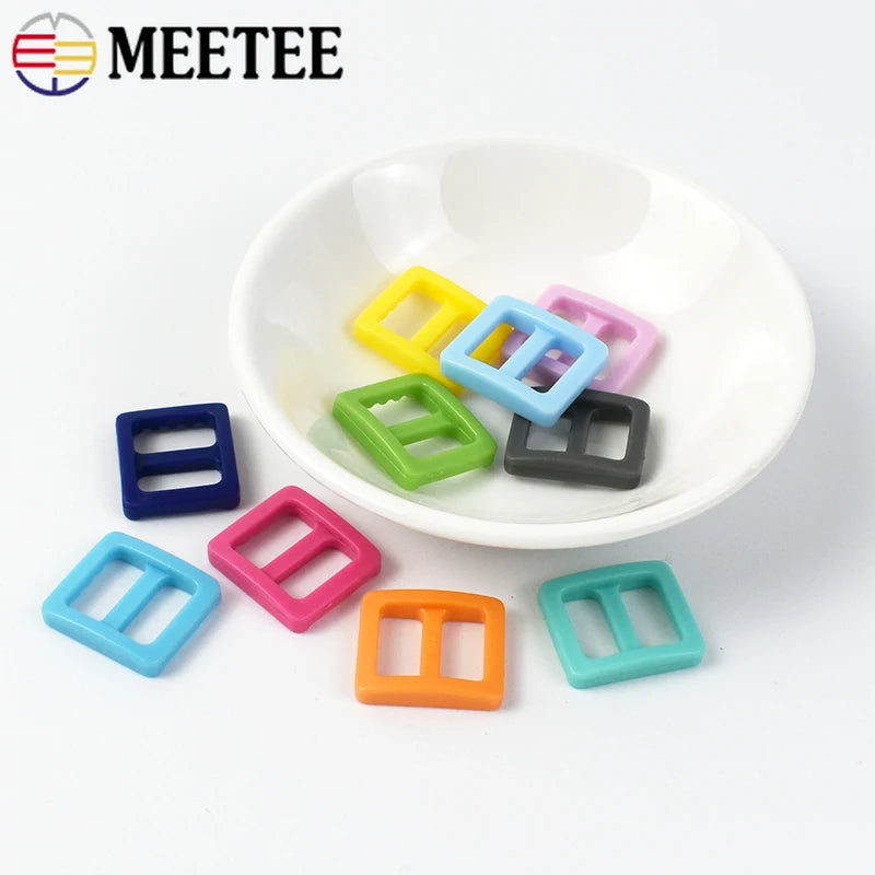 Kunststoff Schnallen Set mit Tri-Glide Ringen für Taschen und Gürtel