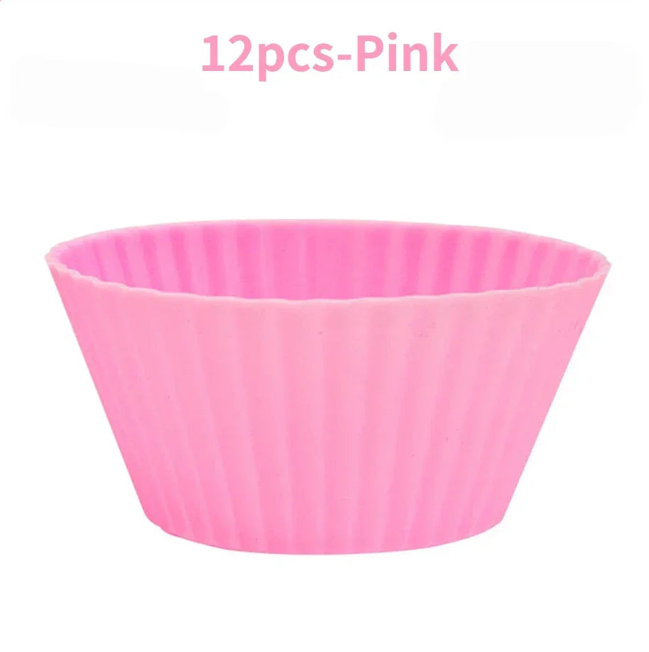 12-teiliges Silikon Muffin-Backform-Set – langlebig, geschmacksneutral