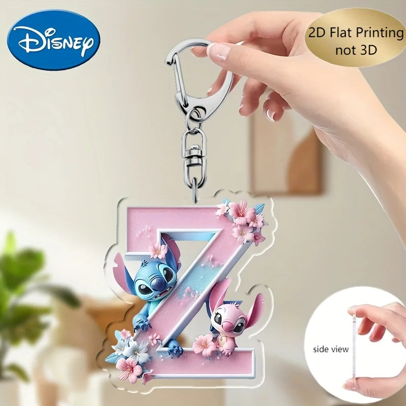 Bunter 2 Zoll Acryl Schlüsselanhänger mit A-Z Buchstaben für Kinder