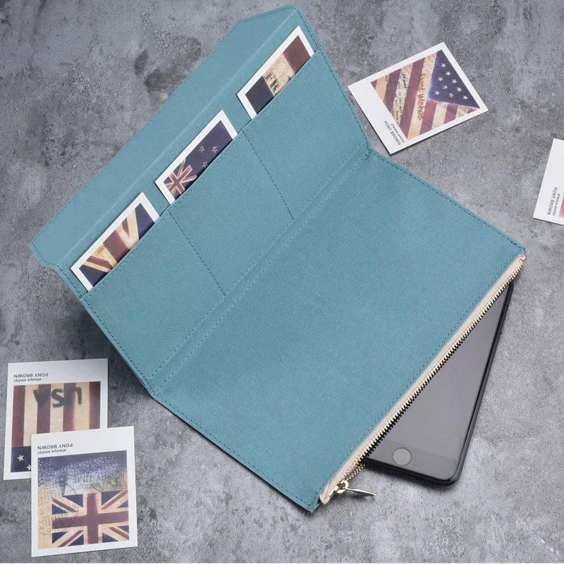 Reißverschlusstasche Kartenhalter für Midori Passport Notizbuch Vintage