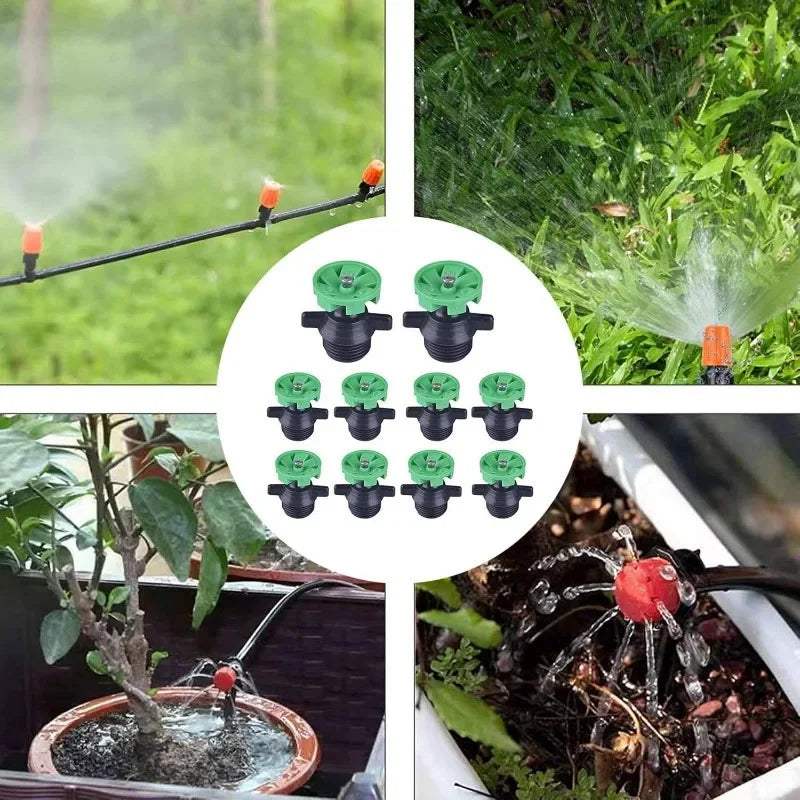 Automatische 360° Rotationsdüse für Gartenbewässerung, Kunststoff, 1-10 Stück