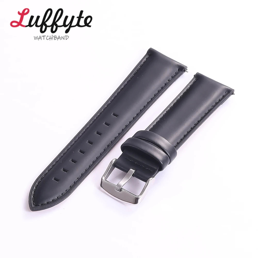 Schnellverschluss Echtleder Uhrenarmband 18-24mm mit Ölwachs Finish