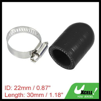 Auto Silikonschlauch Endkappe 6-40 mm Innendurchmesser 30 mm Länge schwarz