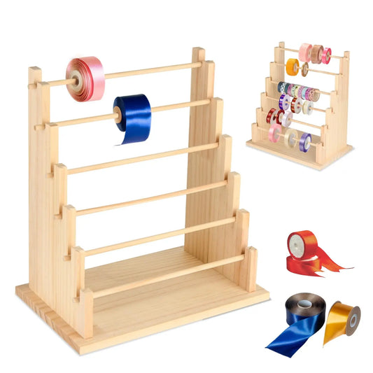 Abnehmbarer Schmuckhalter aus Holz mit 2 bis 6 Etagen