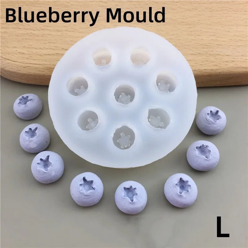 Silikon Backform 3D Blaubeere Himbeere Fondant Form für Kuchen Dekor
