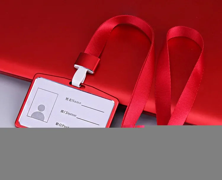 Robuster Aluminium Kartenhalter mit Lanyard für ID Kreditkarten
