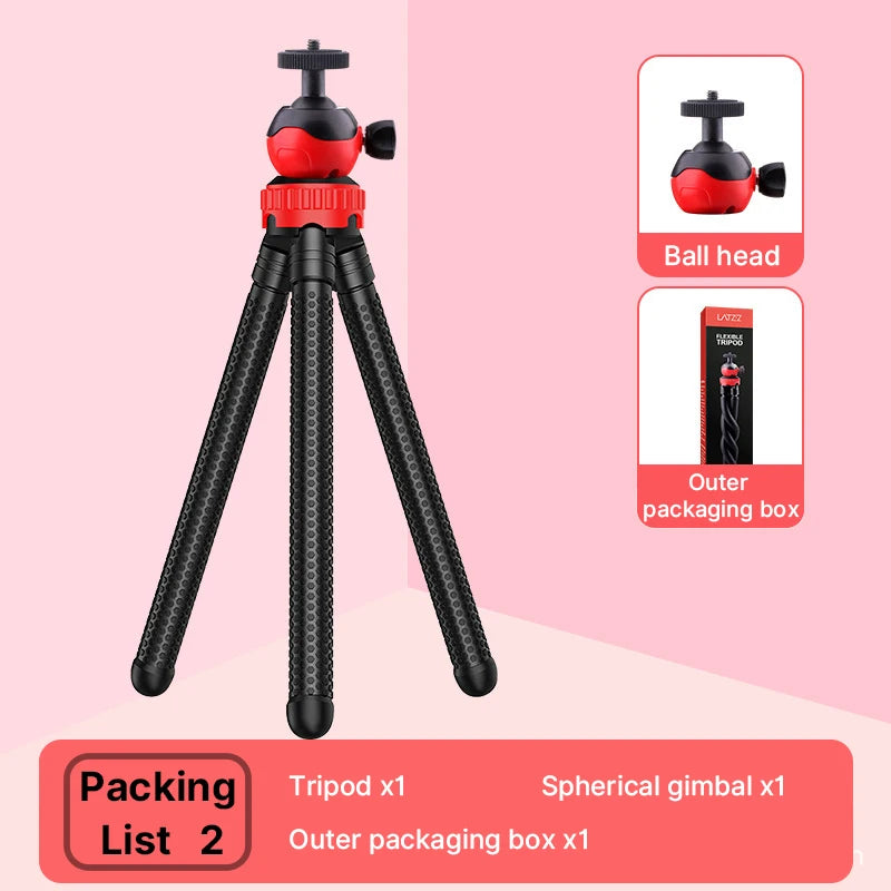Flexibles Mini Smartphone Stativ mit Clip für Vlogging Videoaufnahme Selfie