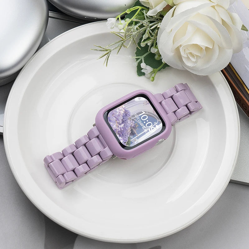 Laser-transparentes Acrylarmband mit Faltschließe für Smartwatches