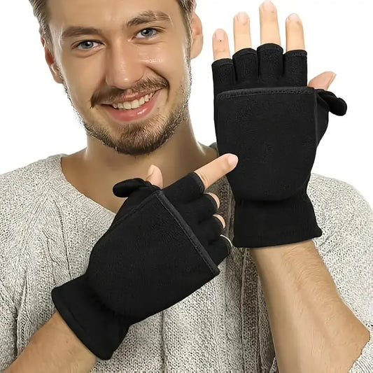 Thermo Unisex Klappenhandschuhe winddicht und warm für den Winter