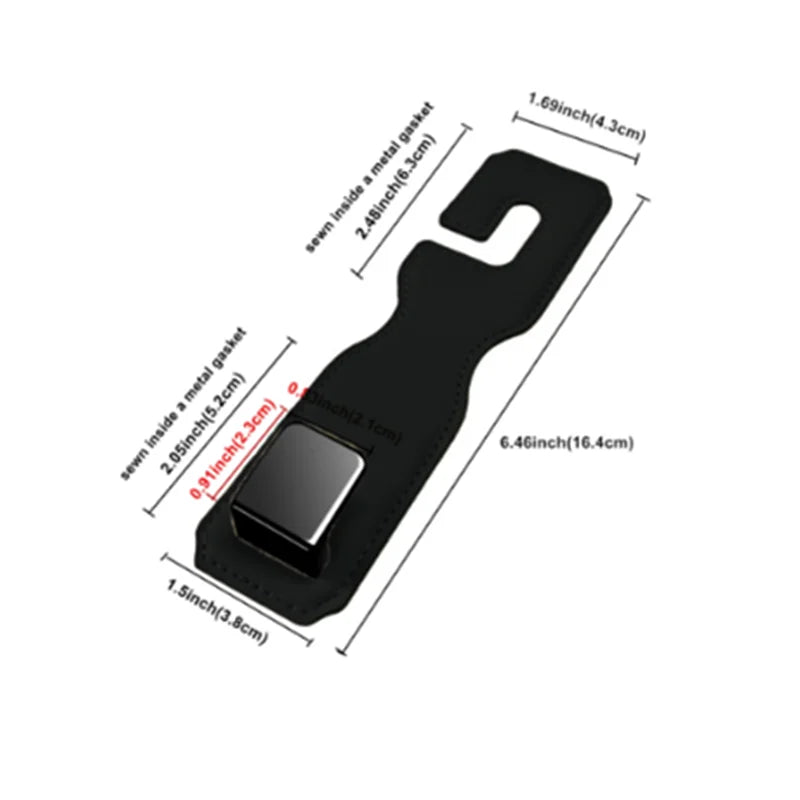 Praktischer Autohaken aus Leder für Sitzorganizer
