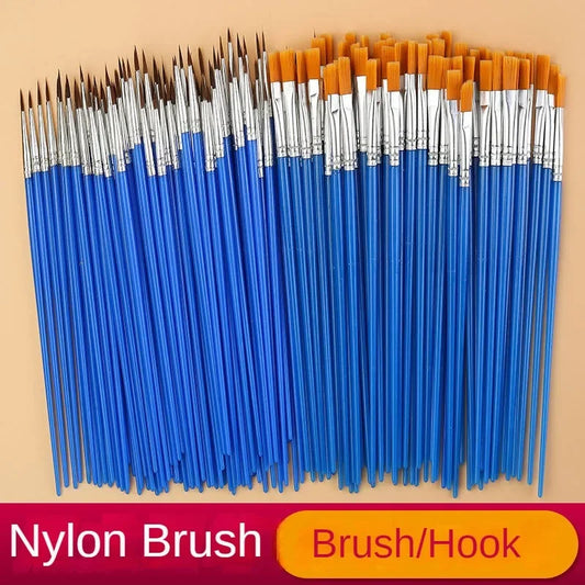 Vielseitiges Malpinsel-Set 10/20/50 Stück mit Nylonhaar für Acryl - Öl