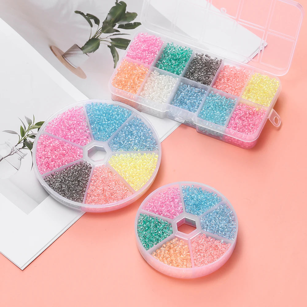 1 Box 3 mm Leuchtende Glas-Rocailles für DIY Schmuck Abstandsperlen