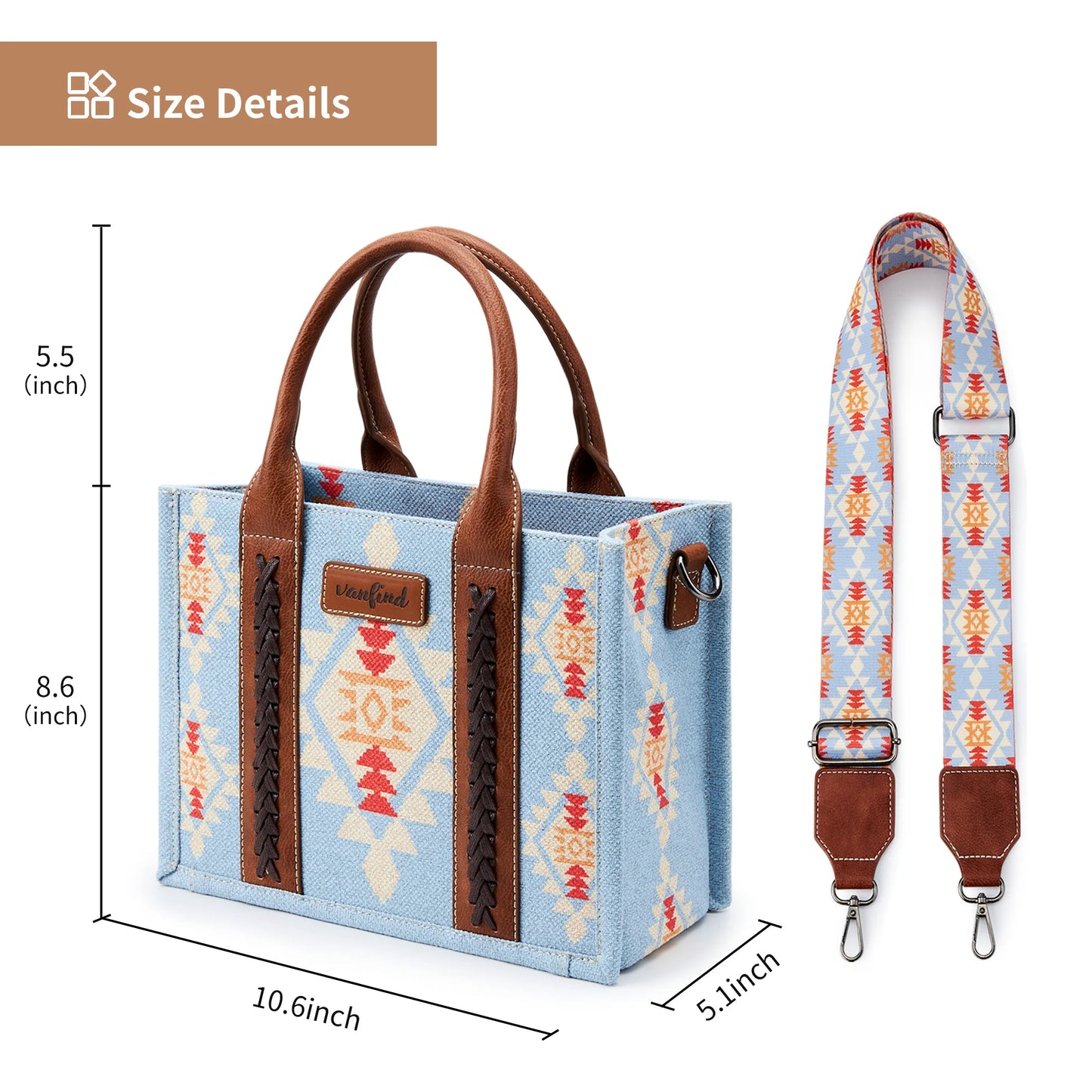 Modische Leinwandtasche mit verstellbarem Schultergurt und großer Kapazität