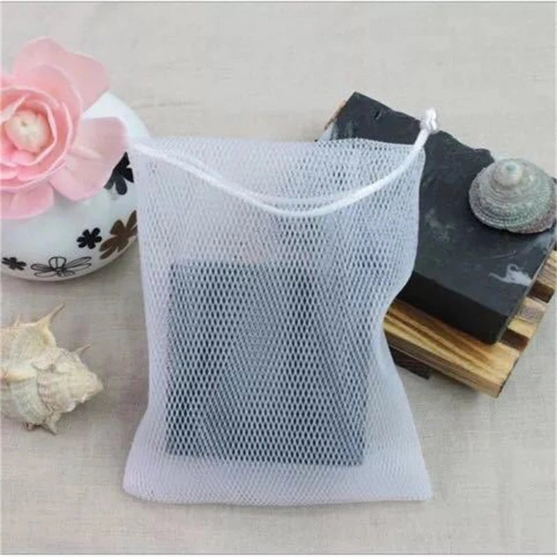 Schaumnetz mit Kordelzug für sanfte Gesichtsreinigung 5 bis 100 Stück