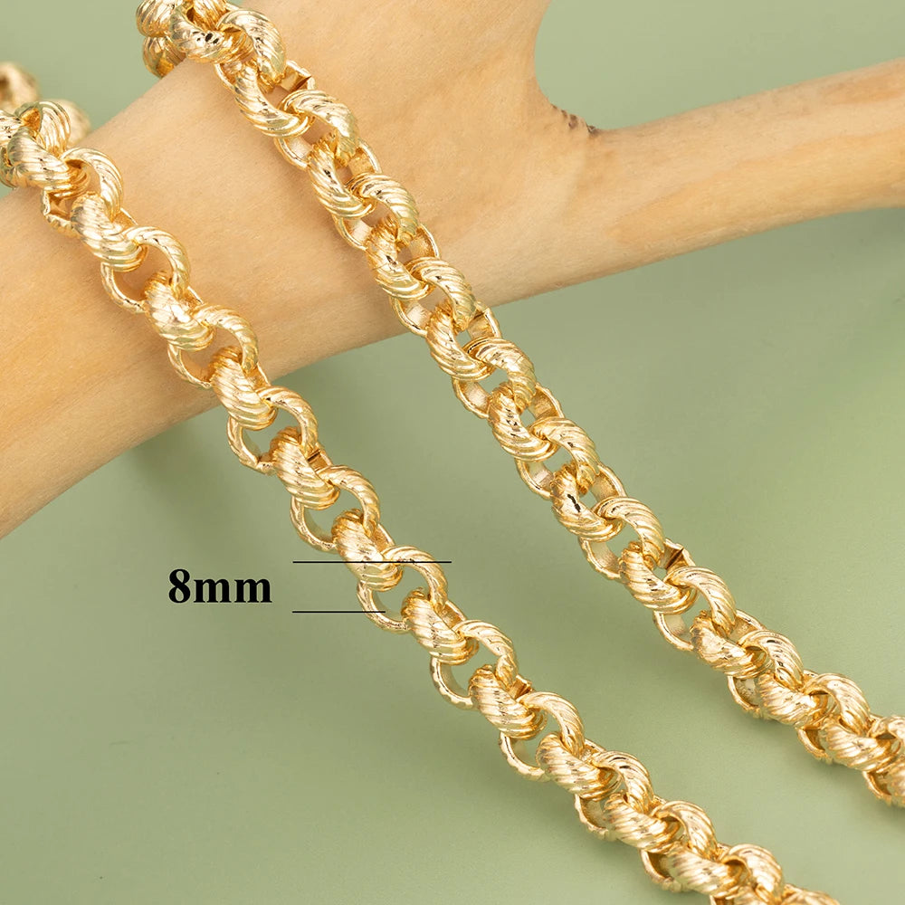 DIY Schmuckzubehör Kette 18 Karat vergoldet & rhodiniert, 1m Länge