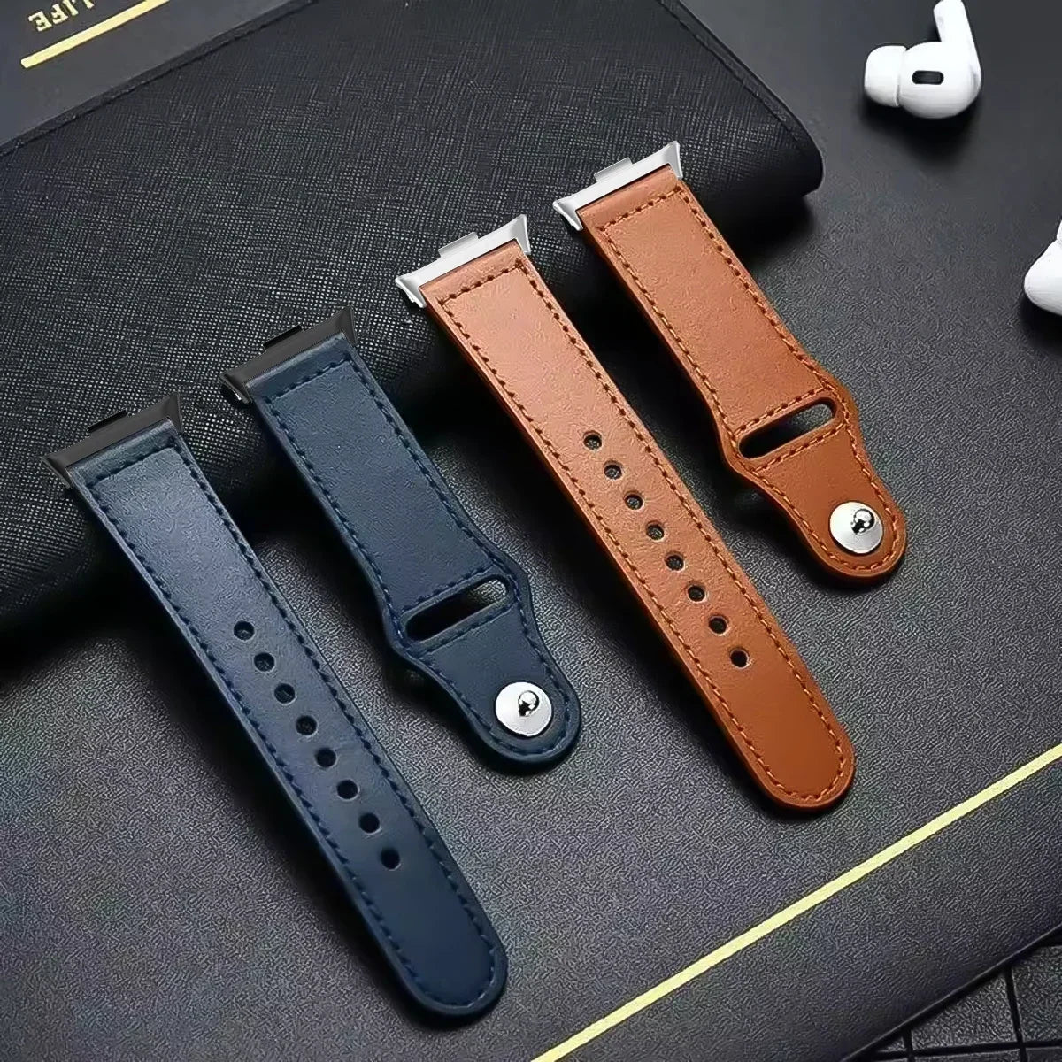 Elegantes Lederarmband für Smartwatch und Fitness Tracker-Yabubestshop