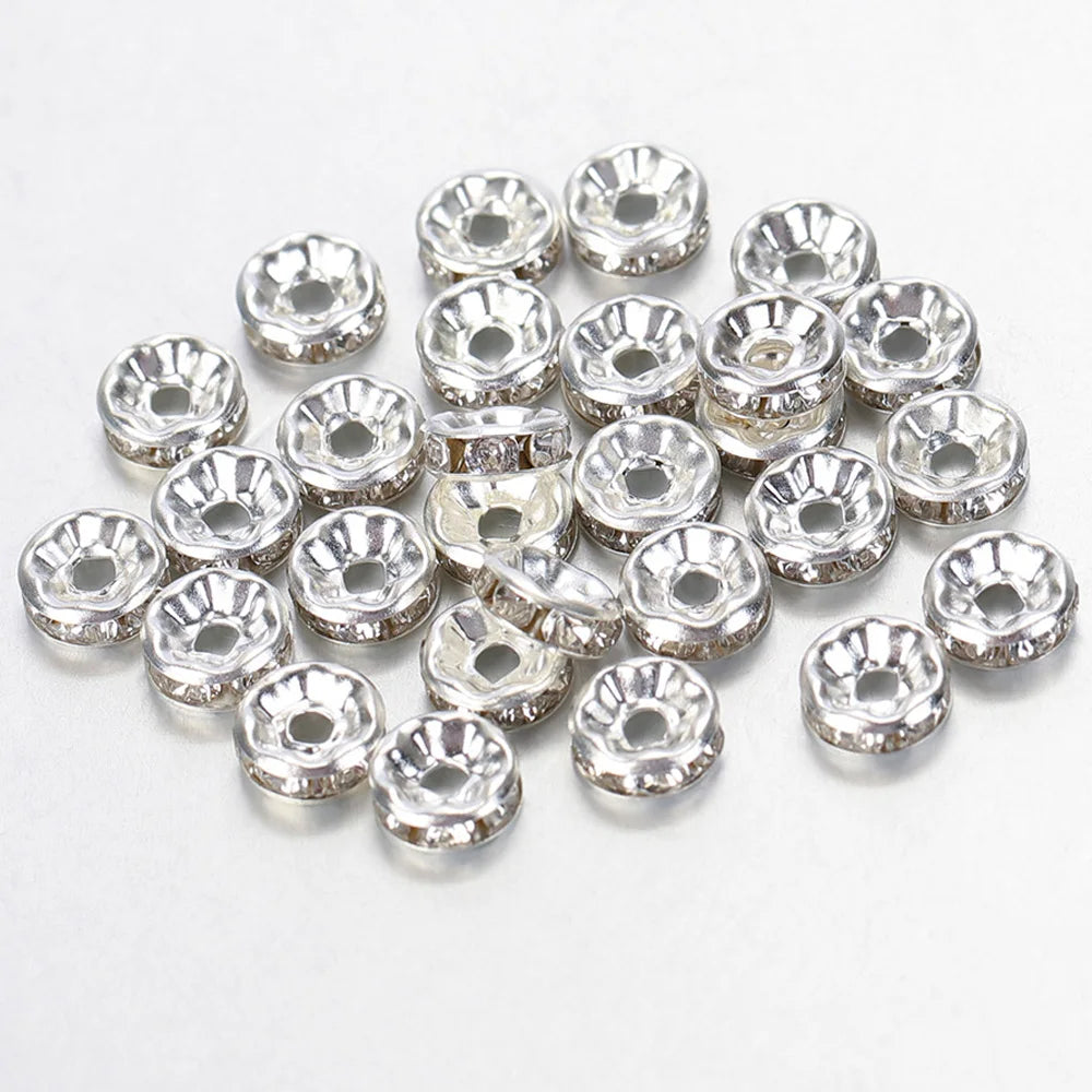 100 Strass-Abstandsperlen für DIY-Schmuck, 4–10 mm-Yabubest - Home & More