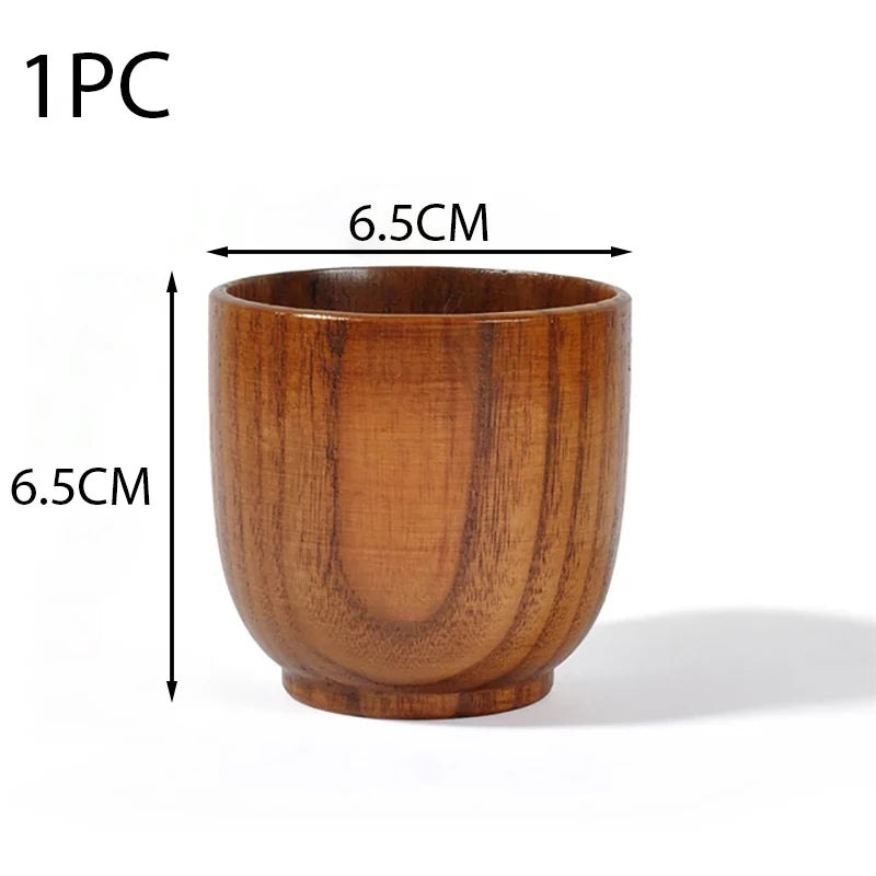 Handgefertigter großer Holzbecher aus Fichtenholz für Getränke Küche Bar