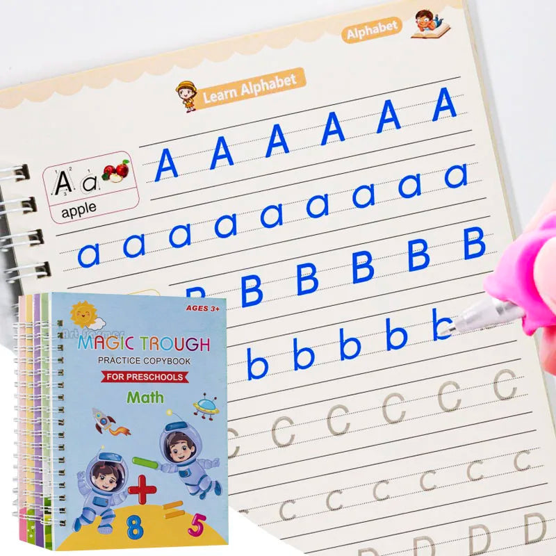 Wiederverwendbares 3D Lernbuch für Kinder zum Schreiben üben