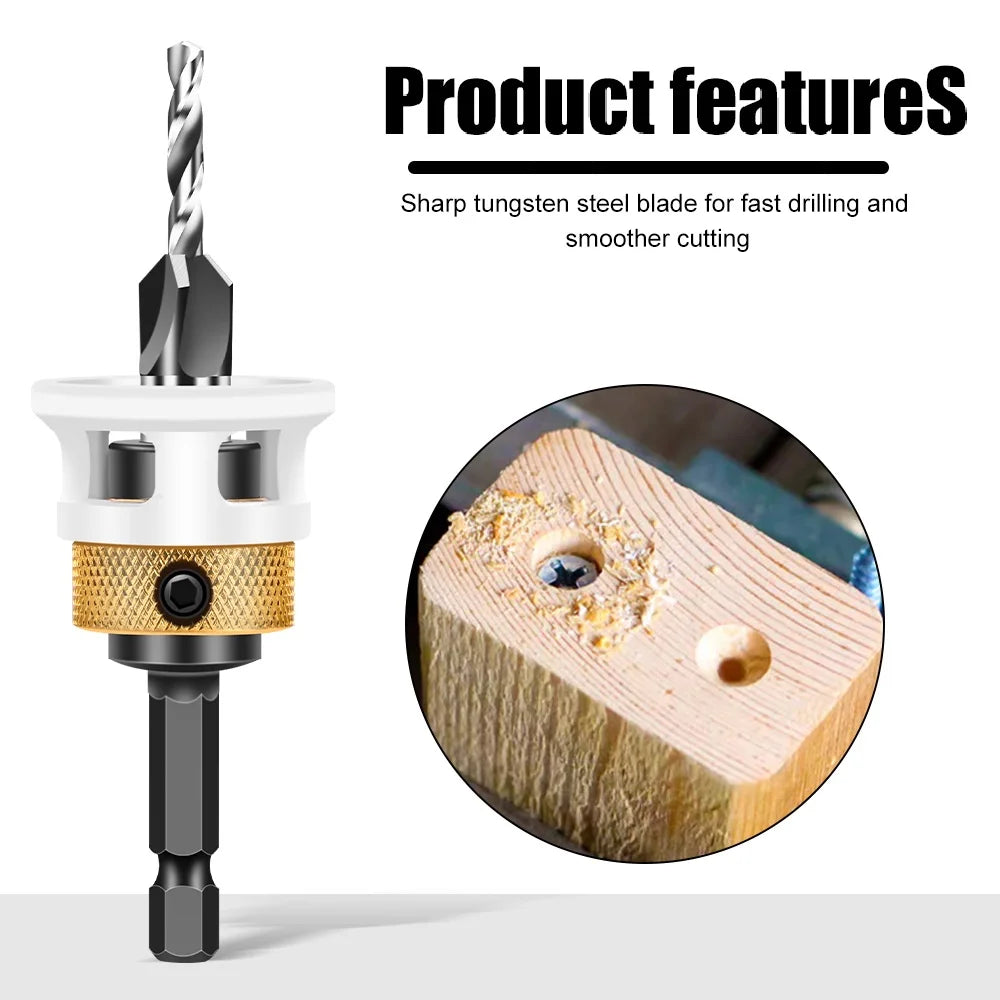 Verstellbarer Sechskant- und Vierkant-Blindlochbohrer für Holzbearbeitung