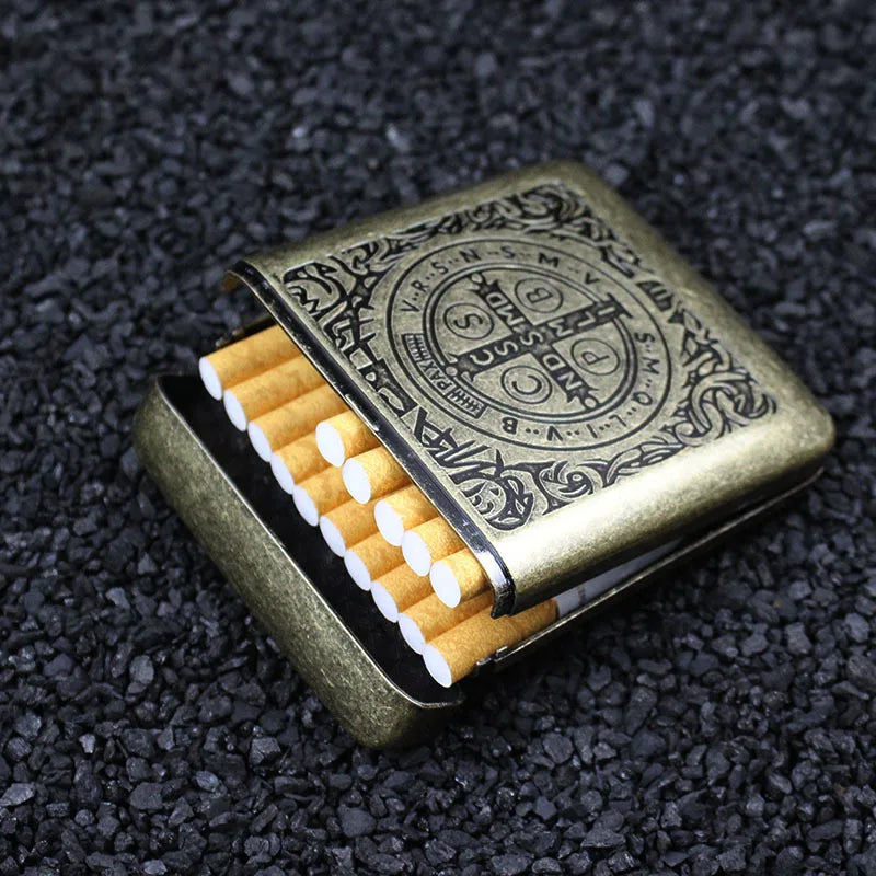 Metall Zigarettenetui mit Adler Muster für 20 Zigaretten