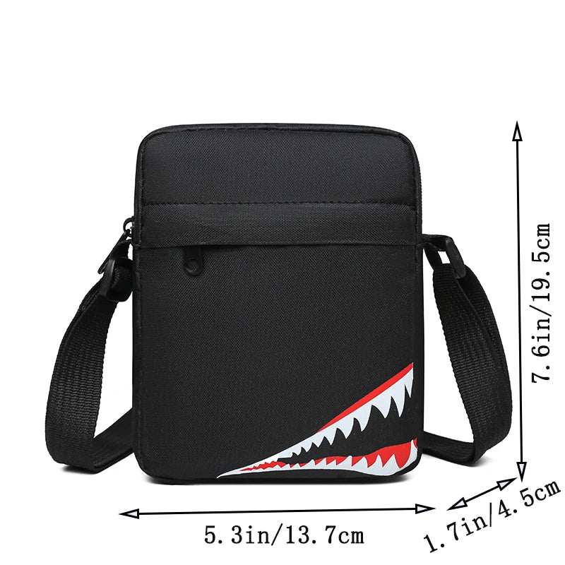 Unisex Nylon-Umhängetasche mit verstellbarem Riemen für Alltag - Reisen