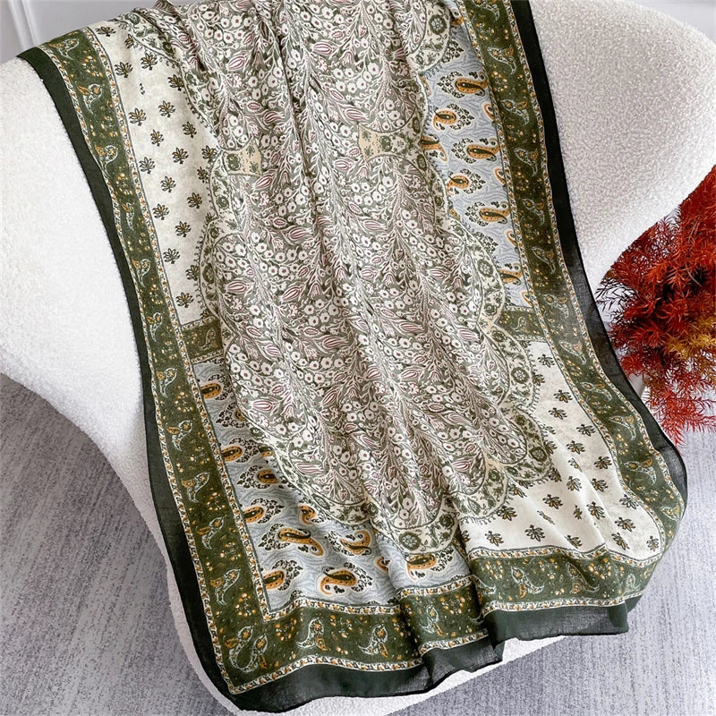 Damen Schal aus Polyester Paisley-Muster Lang Warm Mode Herbst Winter