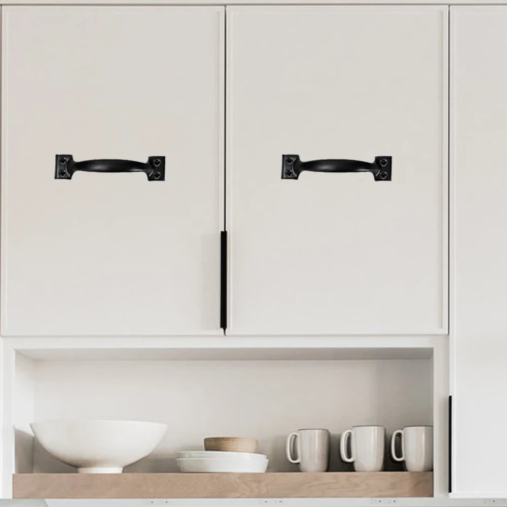 Vintage Möbelgriffe Gebogen Metall für Schubladen Schränke Türen